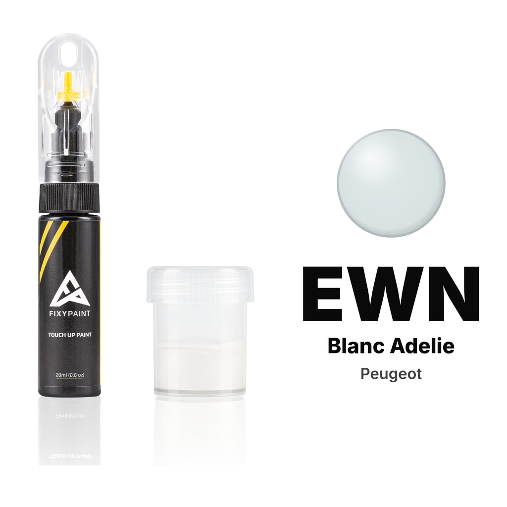 Vernice ritocco per Peugeot – EWN Blanc Adelie (tutti i modelli, 1993), kit Standard
