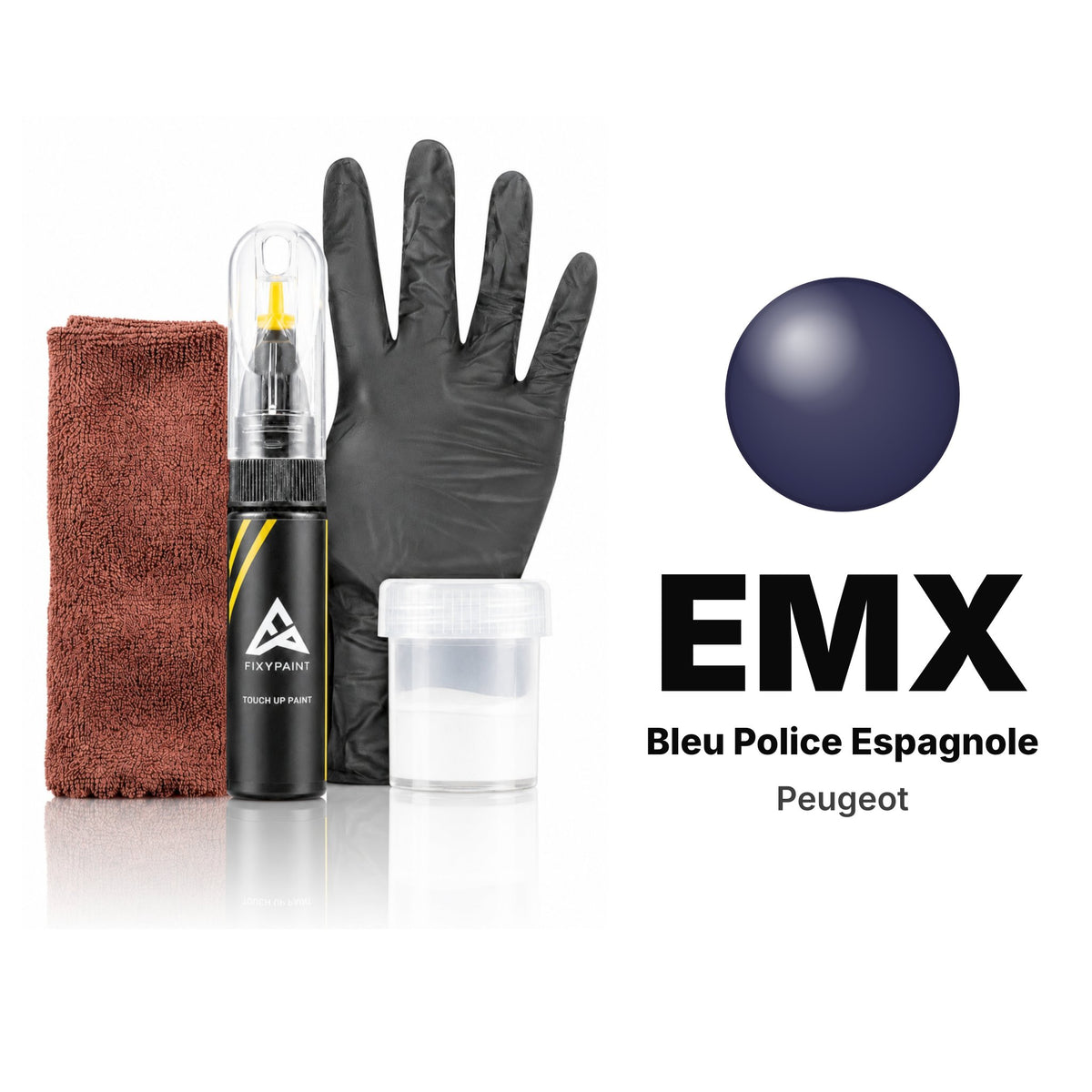 Lackstift für Peugeot – EMX Bleu Police Espagnole (alle Modelle, 1998–1999), Set Komplett