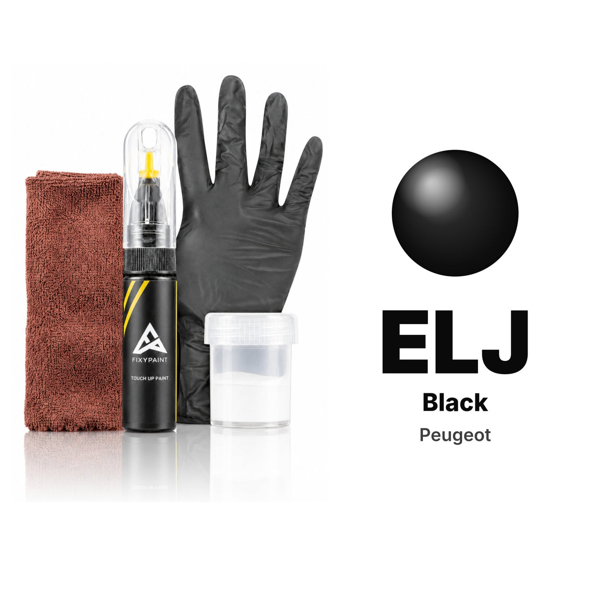 Touch-up paint for Peugeot ELJ Black, Complete kit
