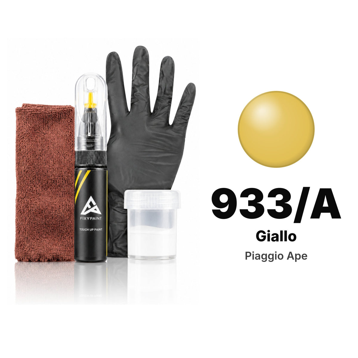 Vernice ritocco per Piaggio Ape – 933/A Giallo (2007), kit Completo