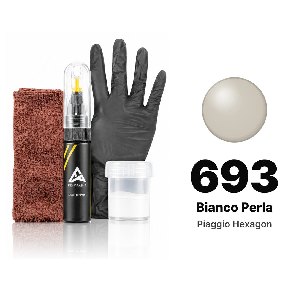 Touch-up paint for Piaggio Hexagon 693 Bianco Perla, Complete kit