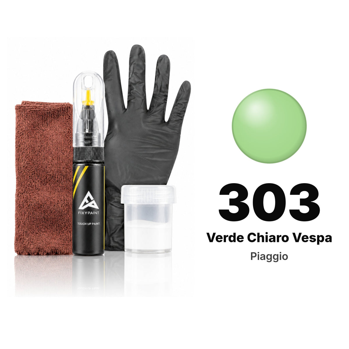 Touch-up paint for Piaggio 303 Verde Chiaro Vespa, Complete kit