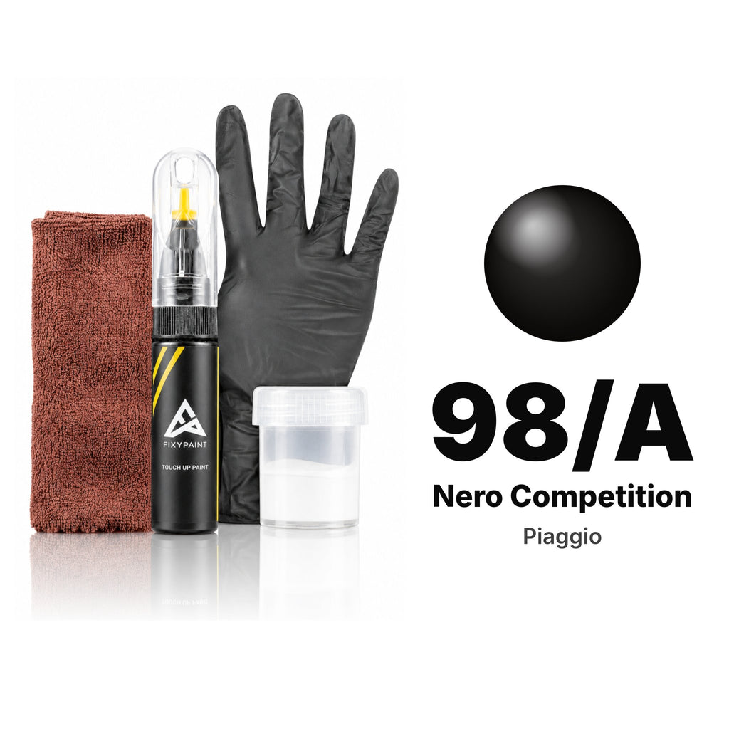 Touch-up paint for Piaggio 98/A Nero Competition, Complete kit