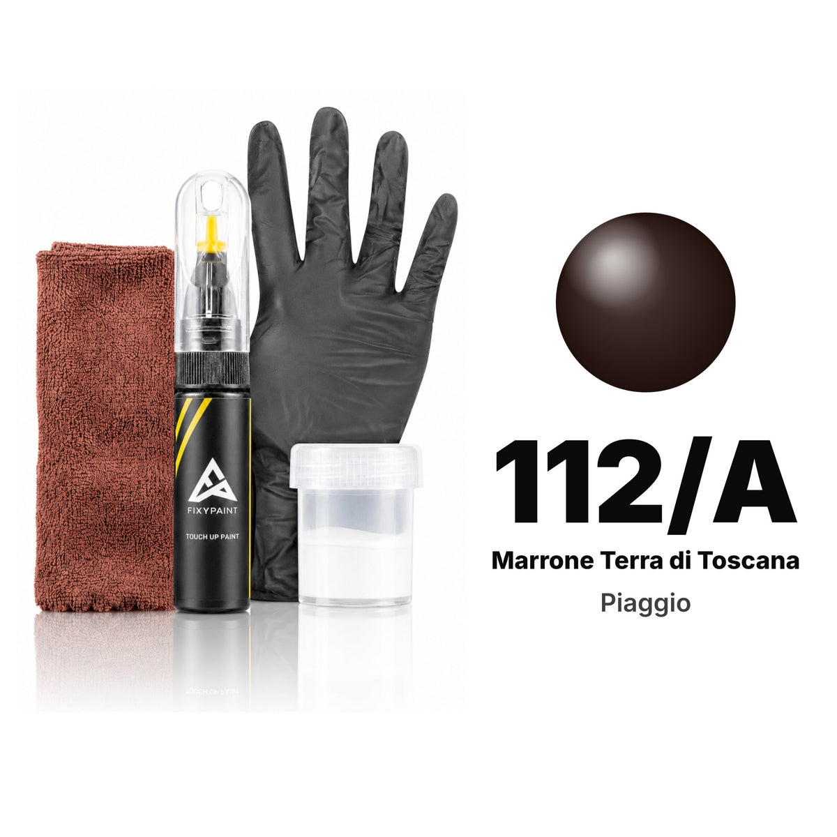 Touch-up paint for Piaggio 112/A Marrone Terra di Toscana, Complete kit