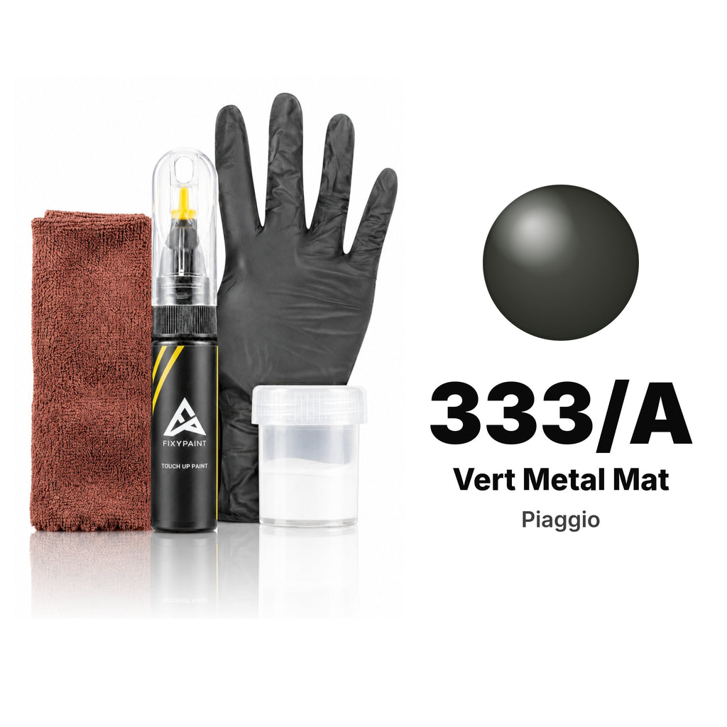 Touch-up paint for Piaggio 333/A Vert Metal Mat, Complete kit