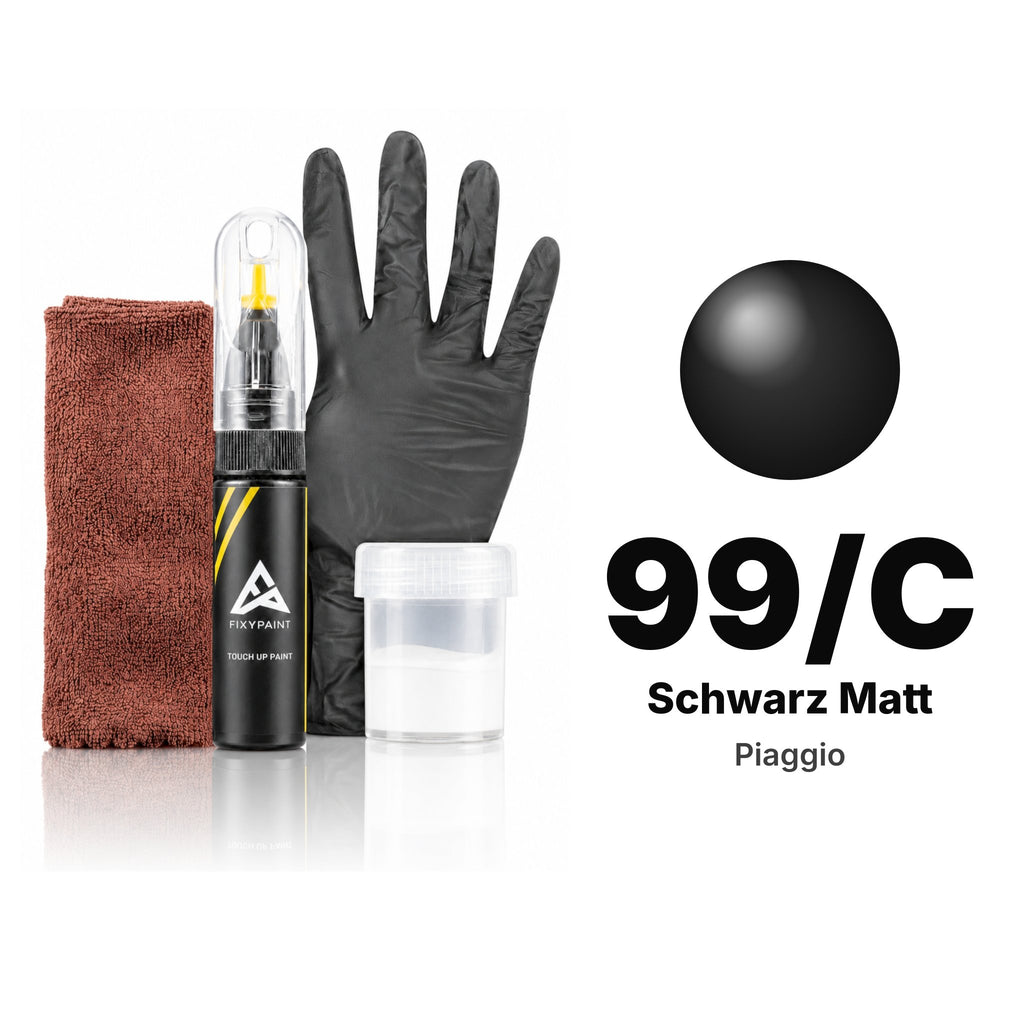 Touch-up paint for Piaggio 99/C Schwarz Matt, Complete kit