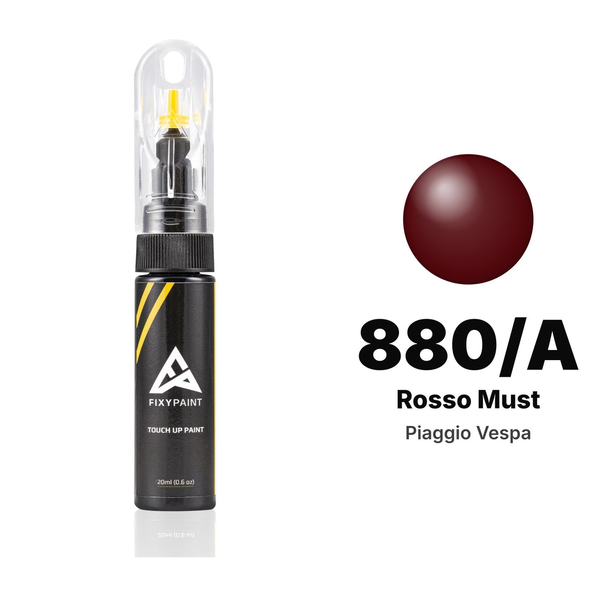 Touch-up paint for Piaggio Vespa 880/A Rosso Must, Basic kit