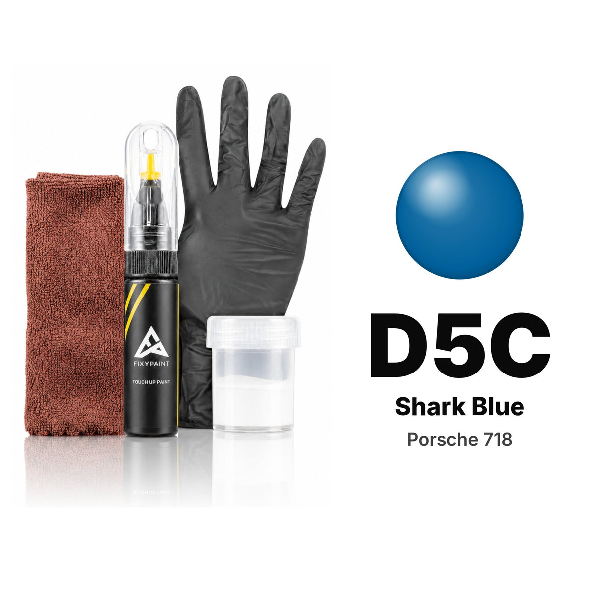 Touch-up paint for Porsche 718 D5C Shark Blue, Complete kit