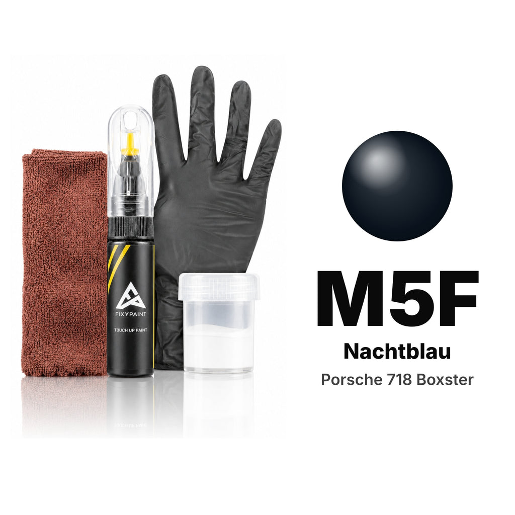 Lackstift für Porsche 718 Boxster – M5F Nachtblau (2016–2020), Set Komplett