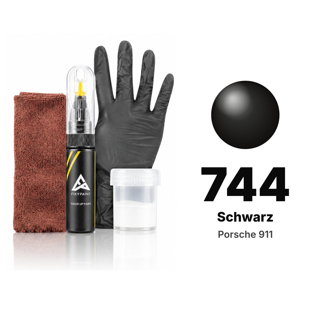 Touch-up paint for Porsche 911 744 Schwarz, Complete kit