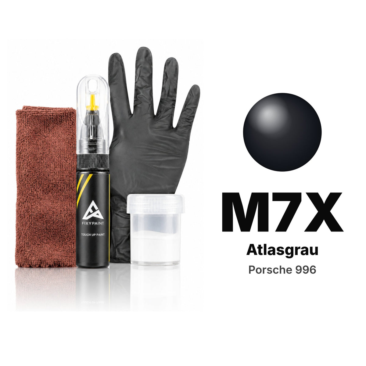 Touch-up paint for Porsche 996 M7X Atlasgrau, Complete kit