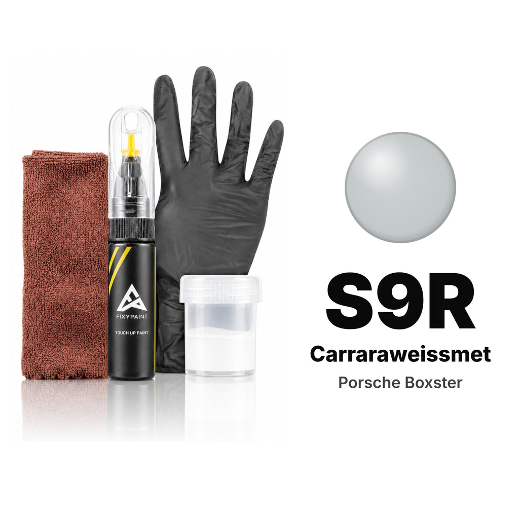 Peinture de retouche pour Porsche Boxster – S9R Carraraweissmet (2015–2023), kit Complet