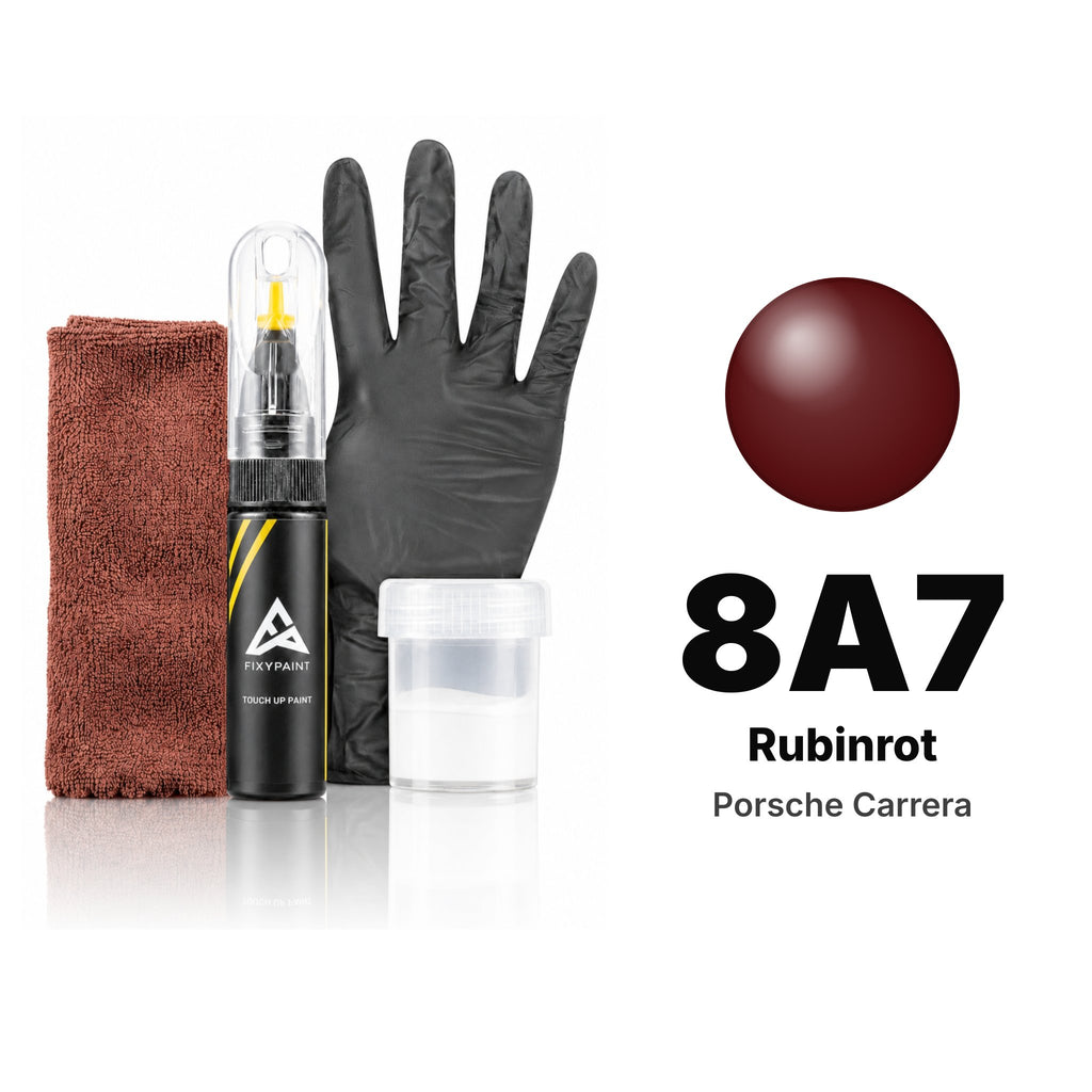 Touch-up paint for Porsche Carrera 8A7 Rubinrot, Complete kit