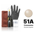 Touch-up paint for Porsche Cayman 51A Cremeweiss, Complete kit