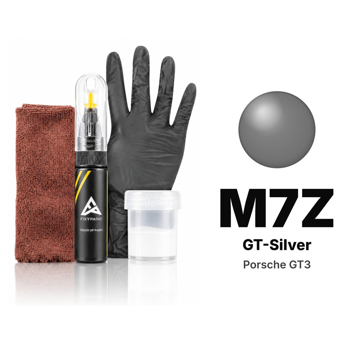 Touch-up paint for Porsche GT3 M7Z GT-Silver, Complete kit