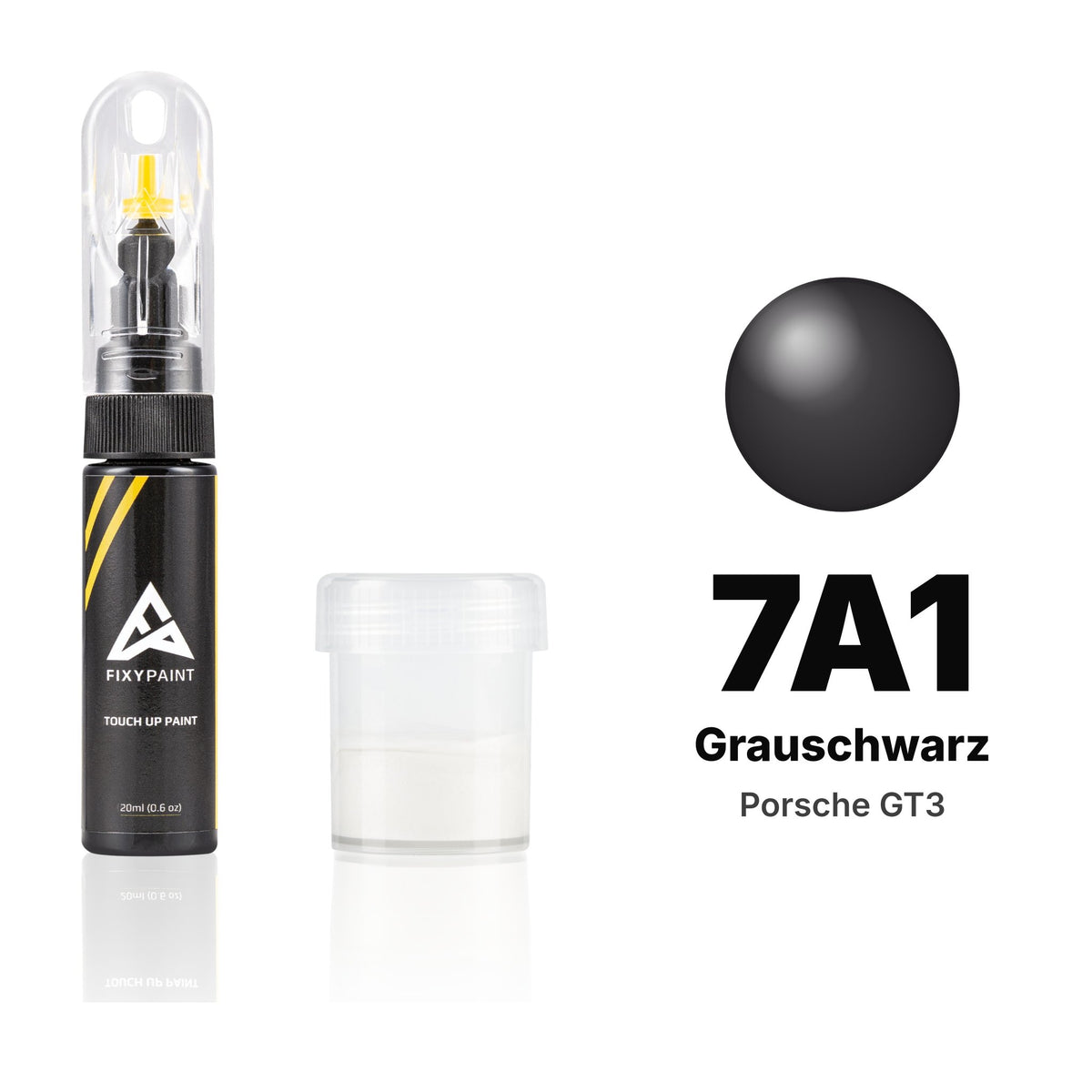 Lackstift für Porsche GT3 – 7A1 Grauschwarz (2010–2011), Set Standard
