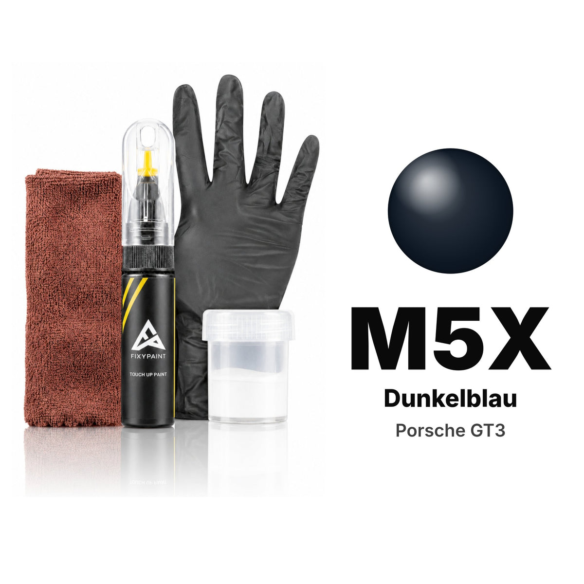 Touch-up paint for Porsche GT3 M5X Dunkelblau, Complete kit