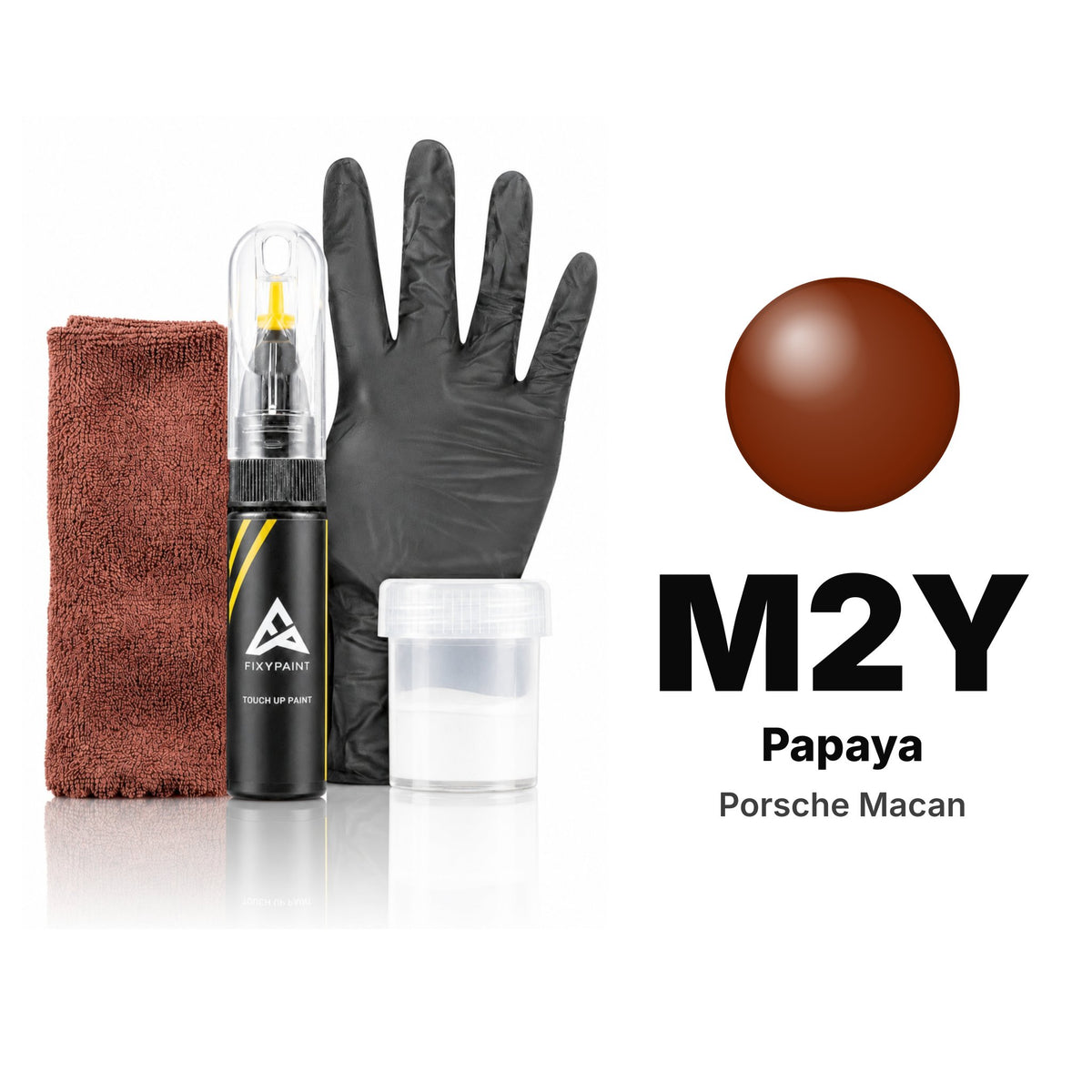 Touch-up paint for Porsche Macan M2Y Papaya, Complete kit