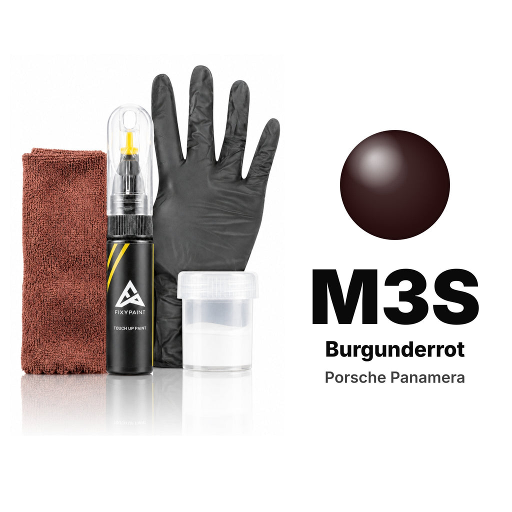 Touch-up paint for Porsche Panamera M3S Burgunderrot, Complete kit