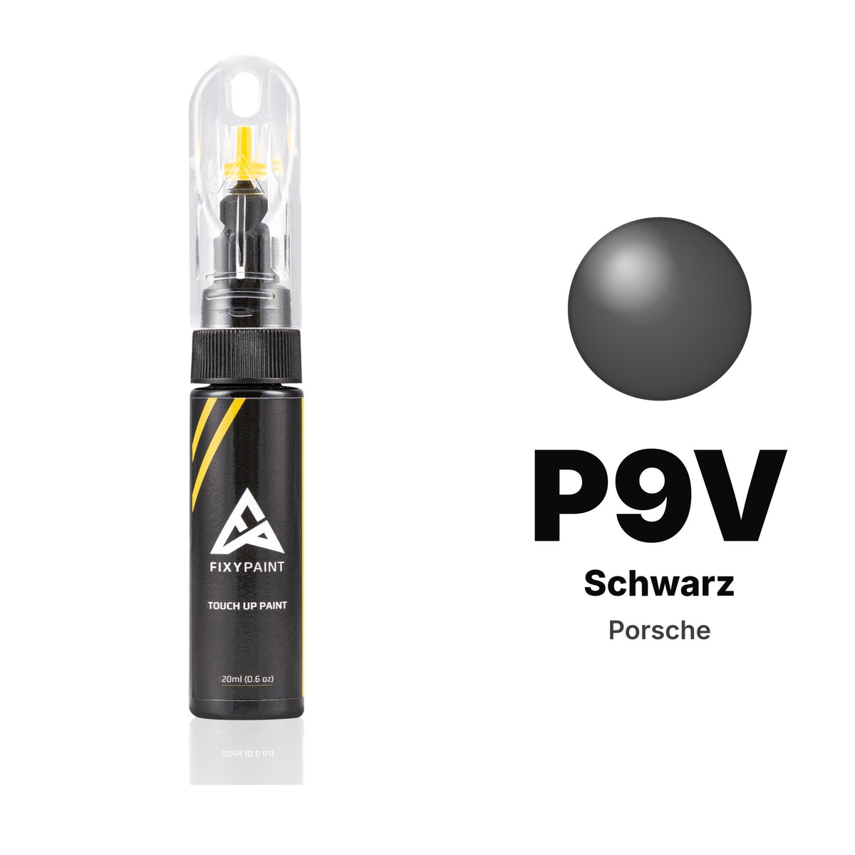 Touch-up paint for Porsche P9V Schwarz, Basic kit