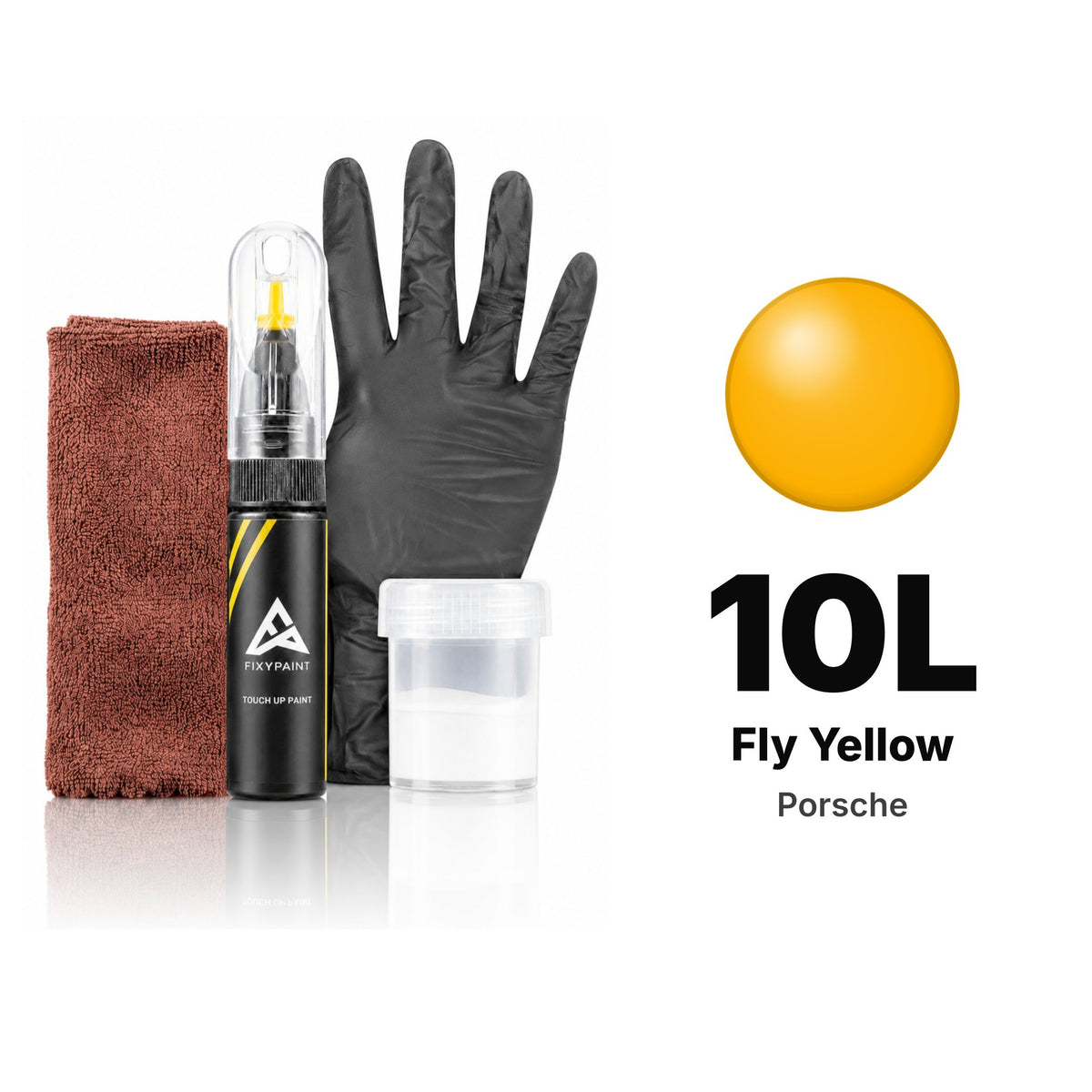 Touch-up paint for Porsche 10L Fly Yellow, Complete kit