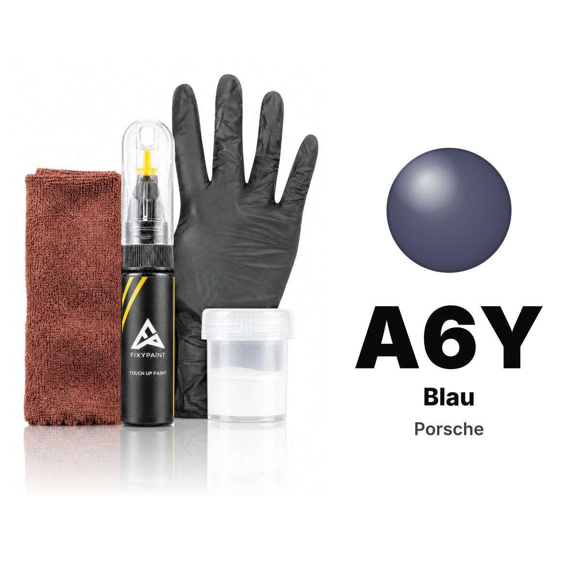 Touch-up paint for Porsche A6Y Blau, Complete kit
