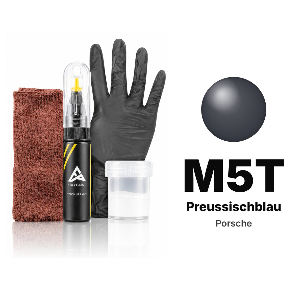 Touch-up paint for Porsche M5T Preussischblau, Complete kit