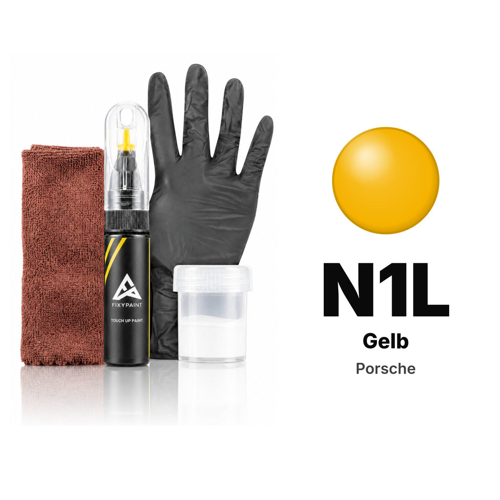 Touch-up paint for Porsche N1L Gelb, Complete kit
