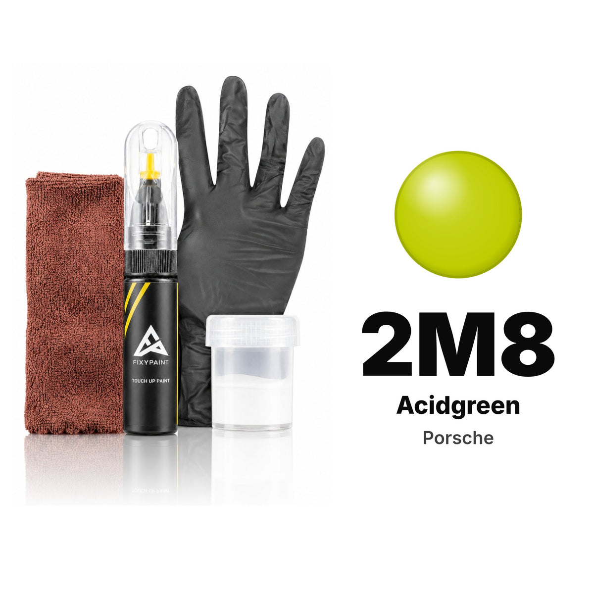 Touch-up paint for Porsche 2M8 Acidgreen, Complete kit