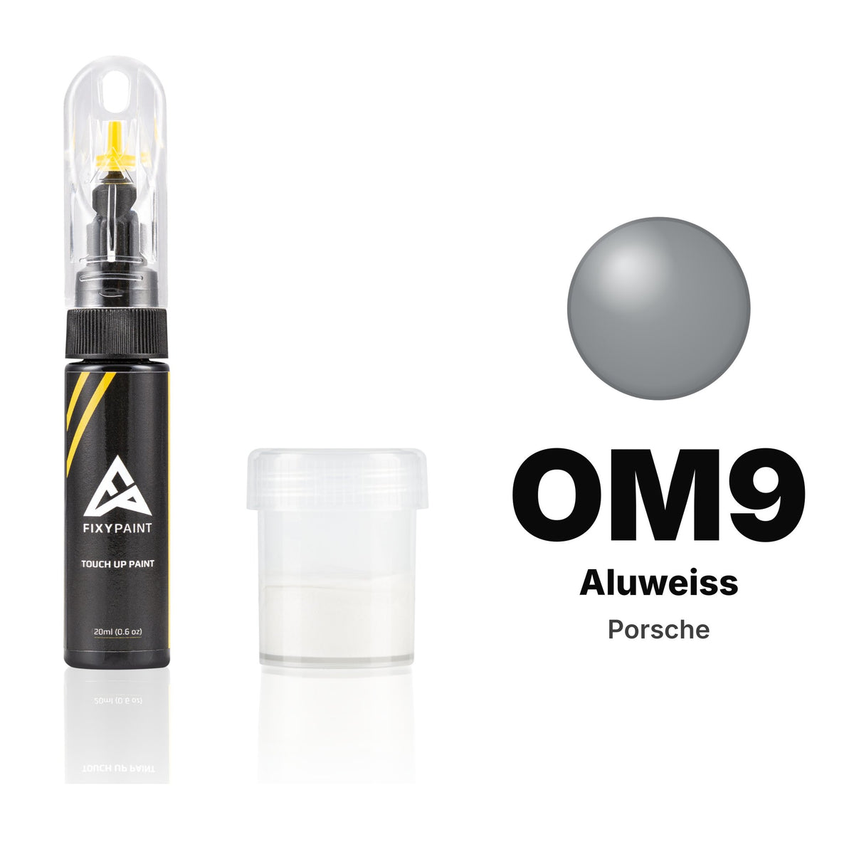 Touch-up paint for Porsche OM9 Aluweiss, Standard kit