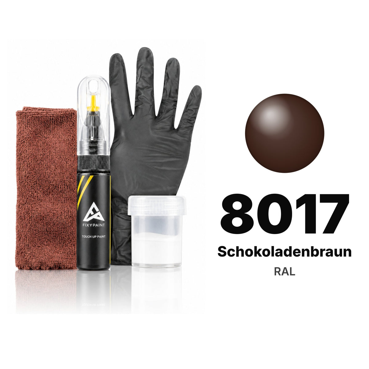 RAL 8017 Schokoladenbraun touch-up paint, Complete kit