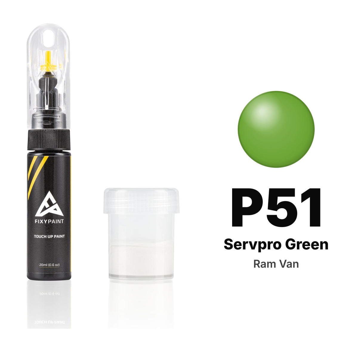 Touch-up paint for Ram Van P51 Servpro Green, Standard kit
