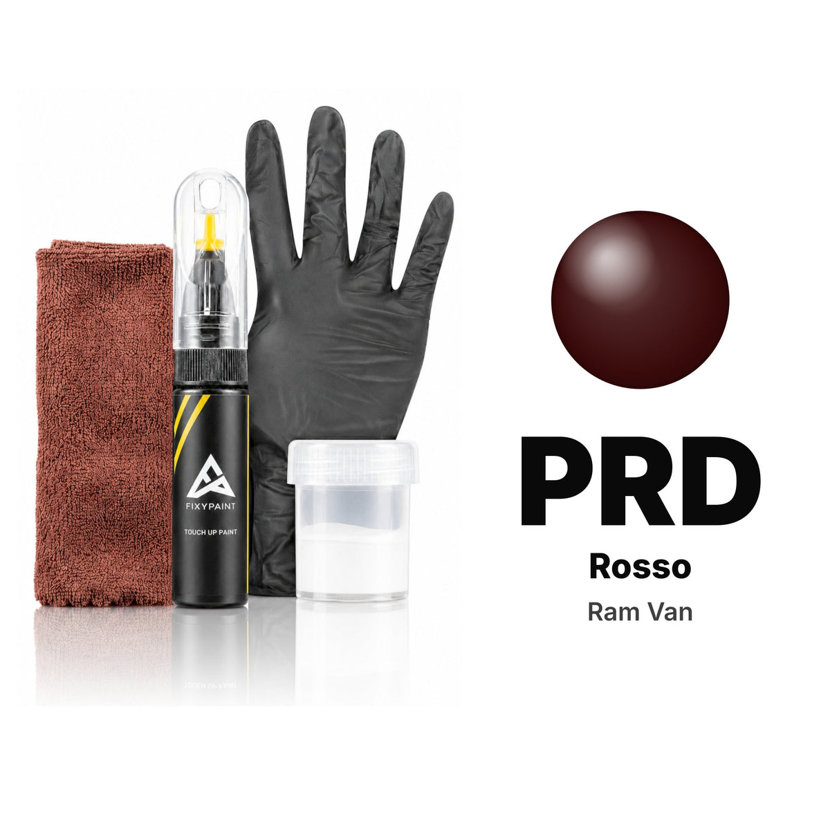Touch-up paint for Ram Van PRD Rosso, Complete kit