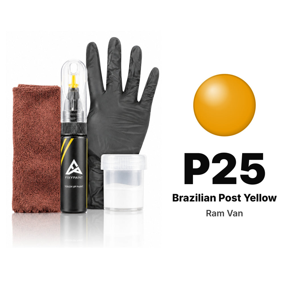 Touch-up paint for Ram Van P25 Brazilian Post Yellow, Complete kit