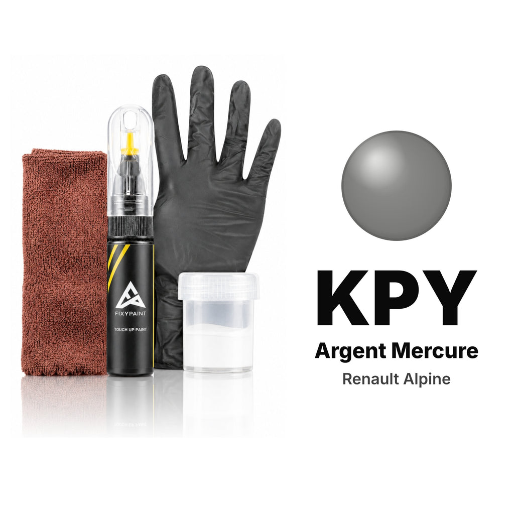 Touch-up paint for Renault Alpine KPY Argent Mercure, Complete kit