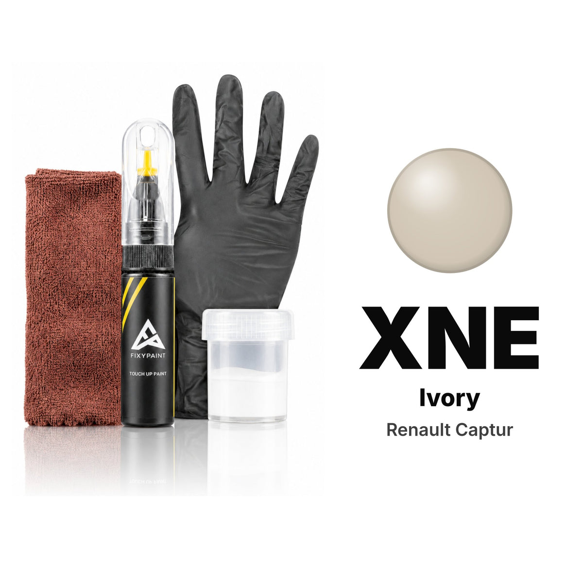 Peinture de retouche pour Renault Captur – XNE Ivory (2013), kit Complet