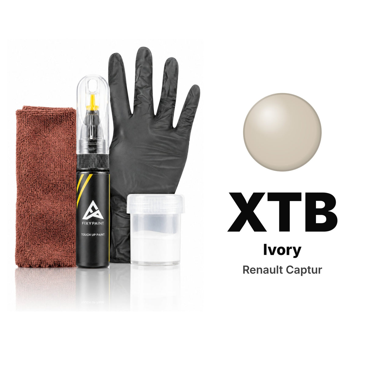 Vernice ritocco per Renault Captur – XTB Ivory (2015–2016), kit Completo