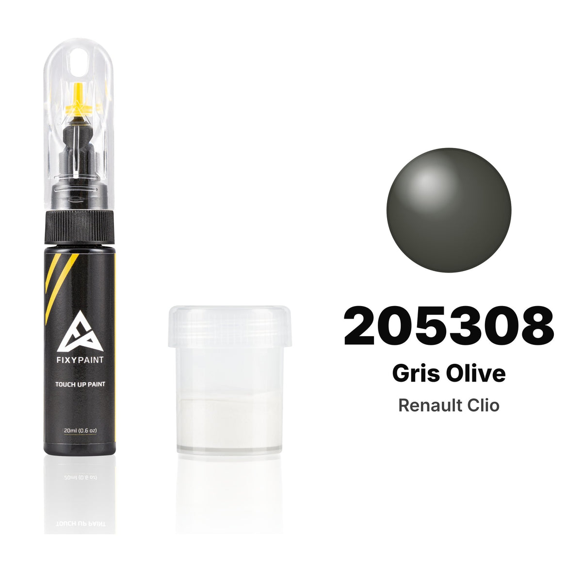Touch-up paint for Renault Clio 205308 Gris Olive, Standard kit