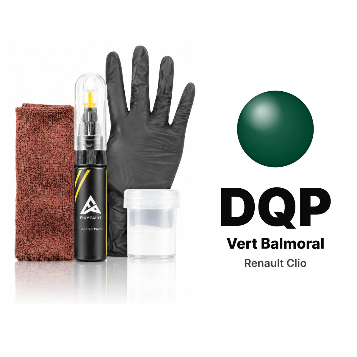 Touch-up paint for Renault Clio DQP Vert Balmoral, Complete kit