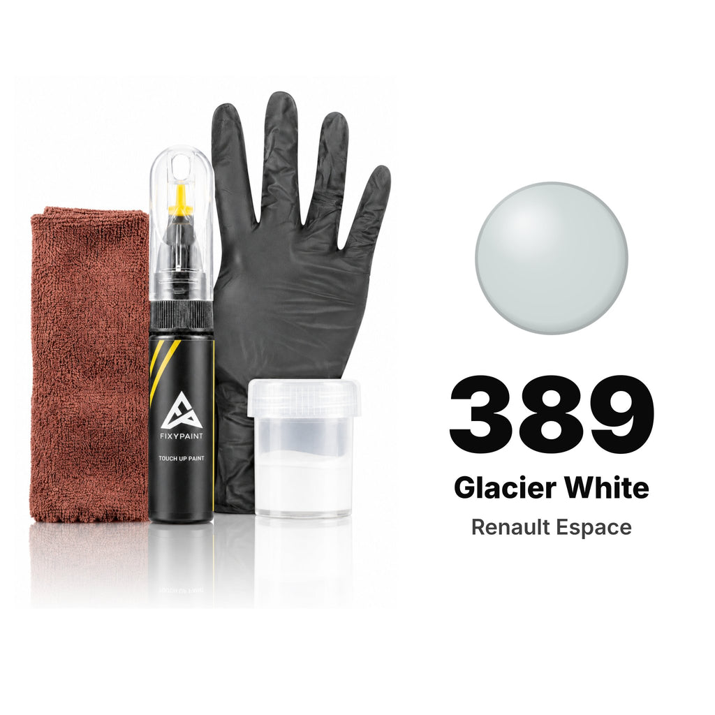 Touch-up paint for Renault Espace 389 Glacier White, Complete kit