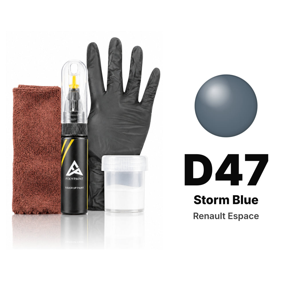 Lackstift für Renault Espace – D47 Storm Blue (2003–2011), Set Komplett