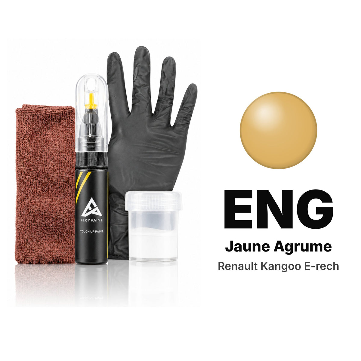 Touch-up paint for Renault Kangoo E-Tech ENG Jaune Agrume, Complete kit