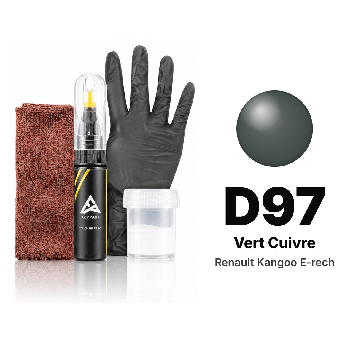 Touch-up paint for Renault Kangoo E-Tech D97 Vert Cuivre, Complete kit