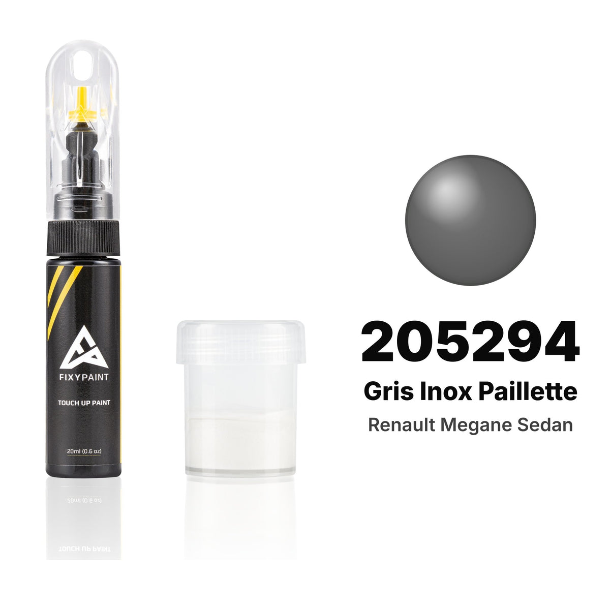 Vernice ritocco per Renault Megane Sedan – 205294 Gris Inox Paillette (2014), kit Standard