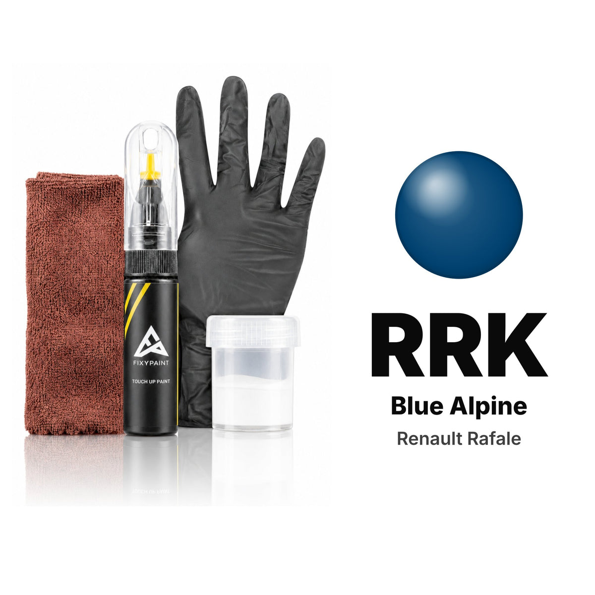 Touch-up paint for Renault Rafale RRK Blue Alpine, Complete kit