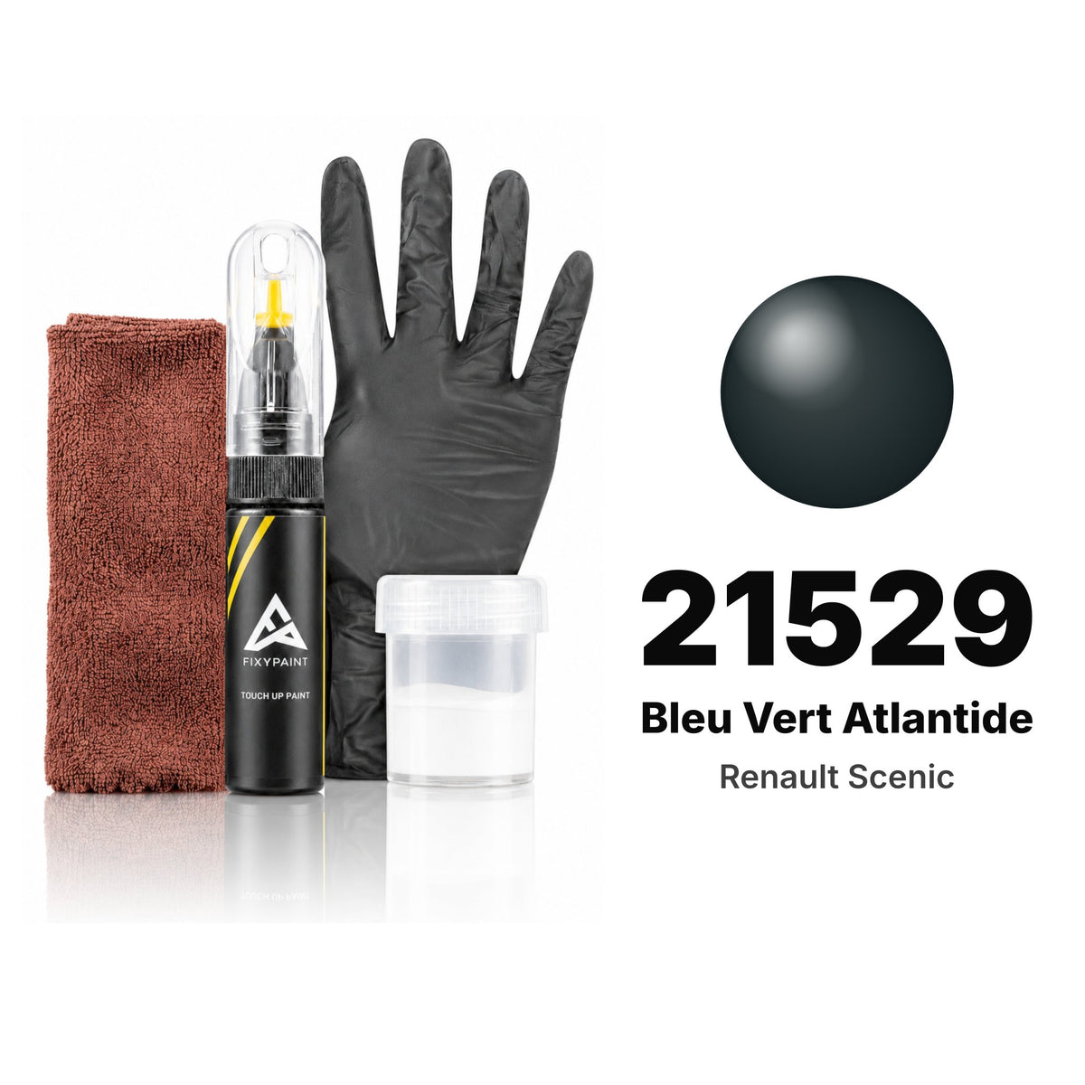 Vernice ritocco per Renault Scenic – 21529 Bleu Vert Atlantide (1999), kit Completo