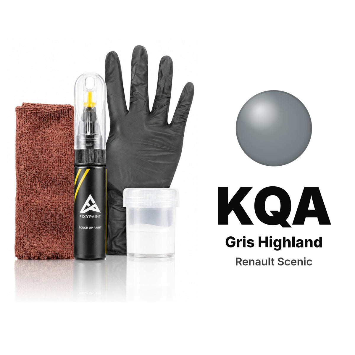 Lackstift für Renault Scenic – KQA Gris Highland (2018), Set Komplett