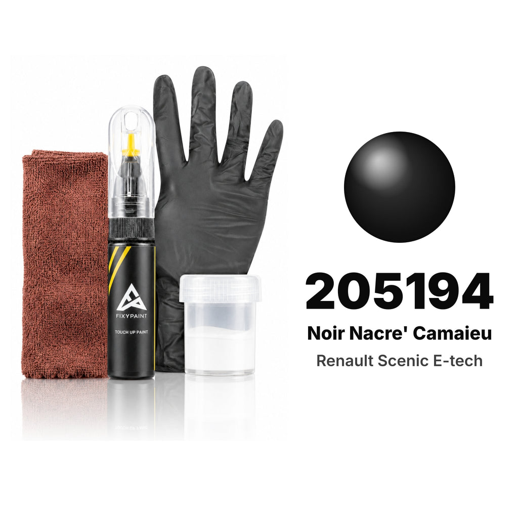 Touch-up paint for Renault Scenic E-Tech 205194 Noir Nacre' Camaieu, Complete kit