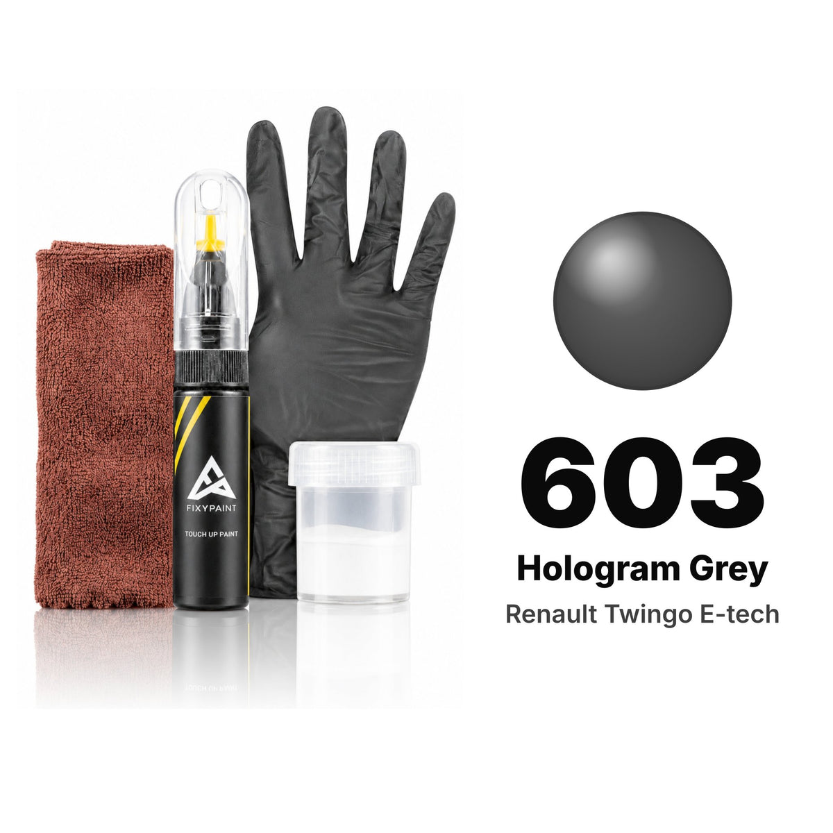 Vernice ritocco per Renault Twingo E-Tech – 603 Hologram Grey (2003), kit Completo