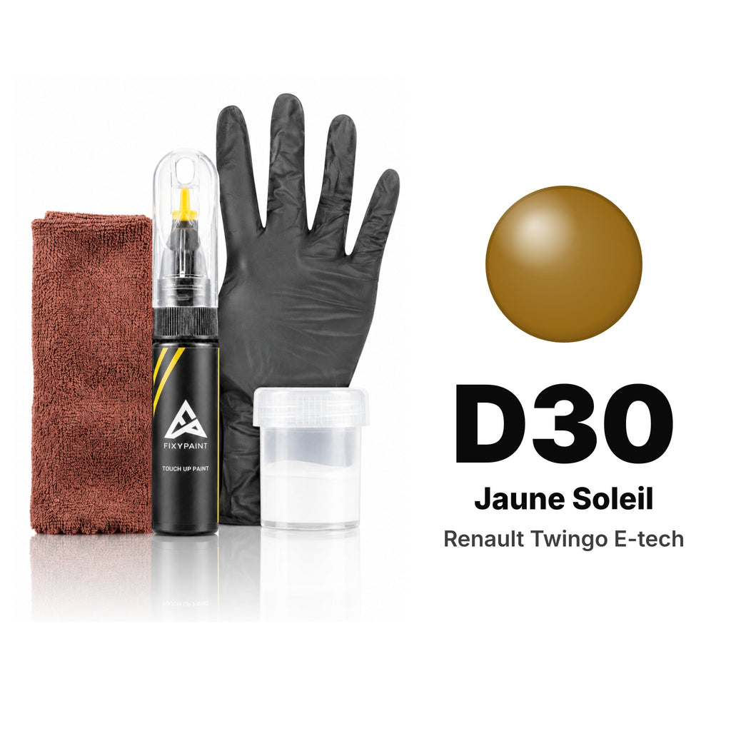 Touch-up paint for Renault Twingo E-Tech D30 Jaune Soleil, Complete kit
